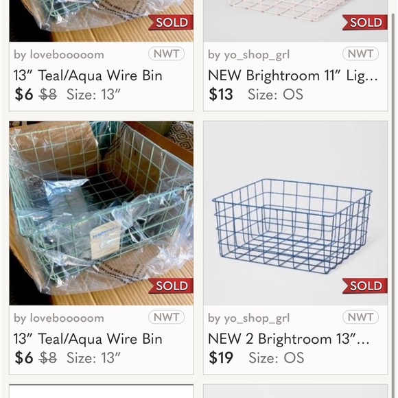 Brightroom wire bin 13 " 2 bins total - Picture 7 of 7